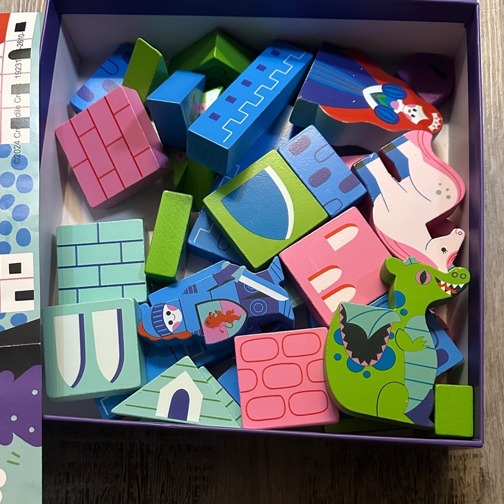 Crocodile Creek Wood Building Blocks Set - Multicolor - Picture 3 of 6